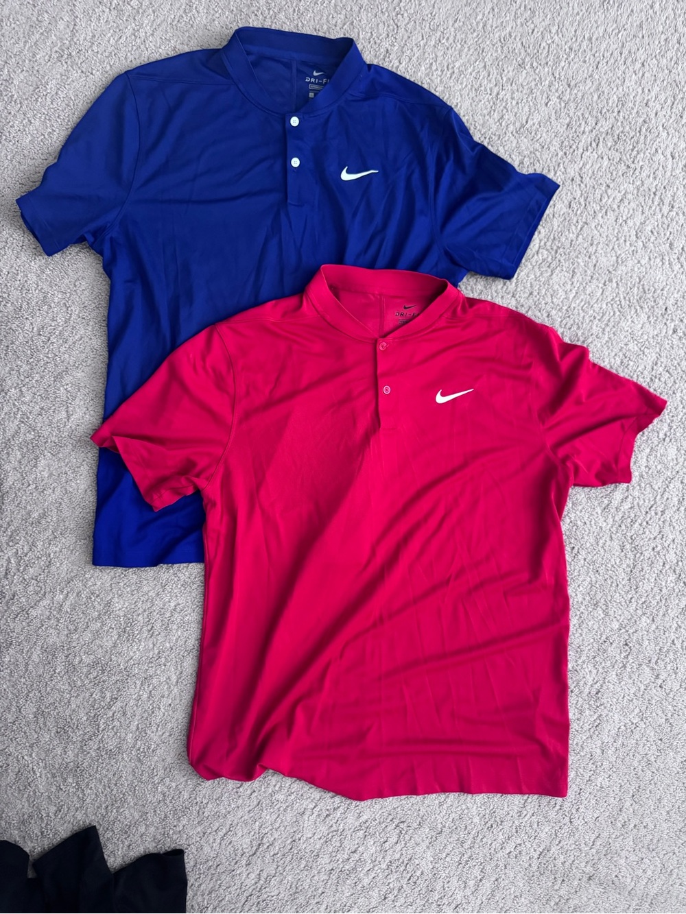 Nike Men's Polo Shirts - Cobalt Blue & Red